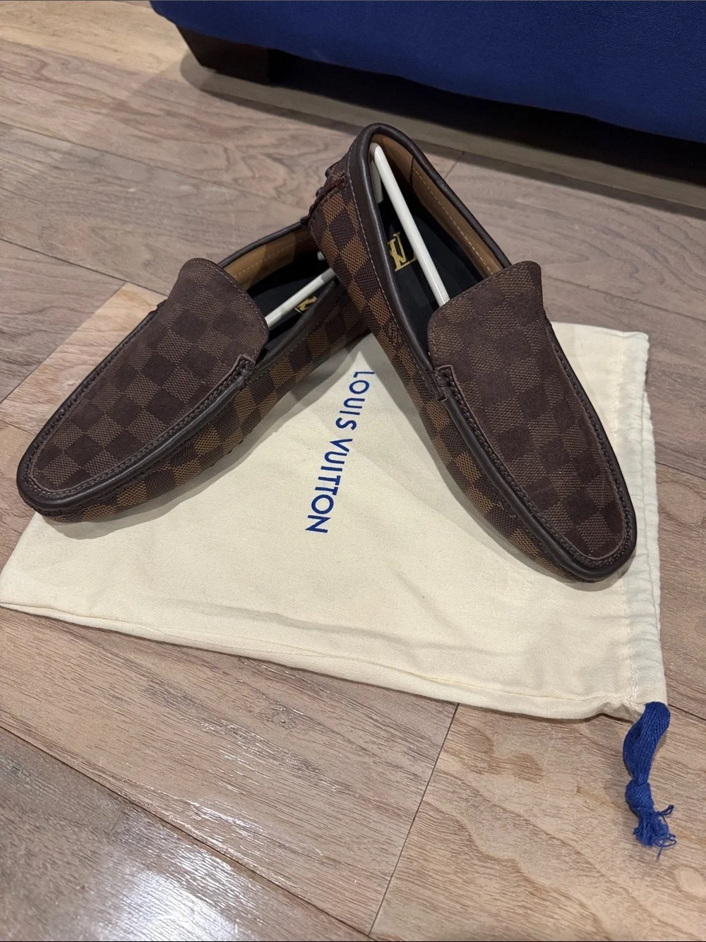 Louis Vuitton Brown Damier Canvas Men’s Slip-On Moccasin